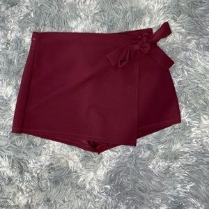 Burgundy Skort